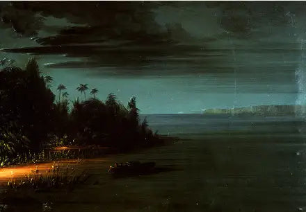 Lanzar a la luz de las antorchas - George Catlin