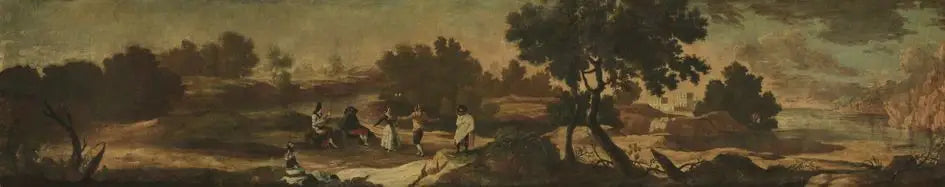 Ländlicher Tanz am Ufer einer Meeresbucht - Francisco de Goya image 1 copie de tableau peinte à la main