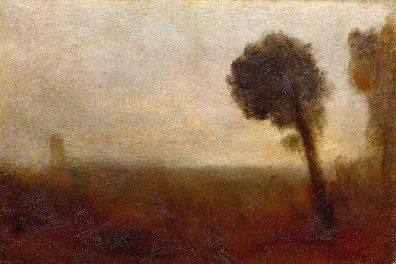 Paisaje con un árbol a la derecha - J. M. W. Turner
