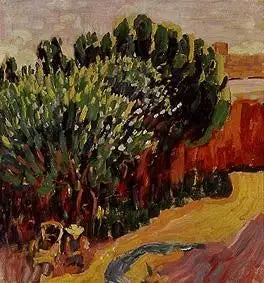 Paisaje de Caranteque con mujer - Alexej von Jawlensky