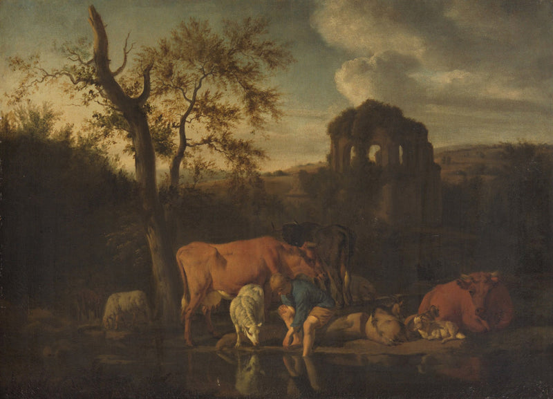 Landschaft mit Herde und Hirten - Adriaen van de Velde