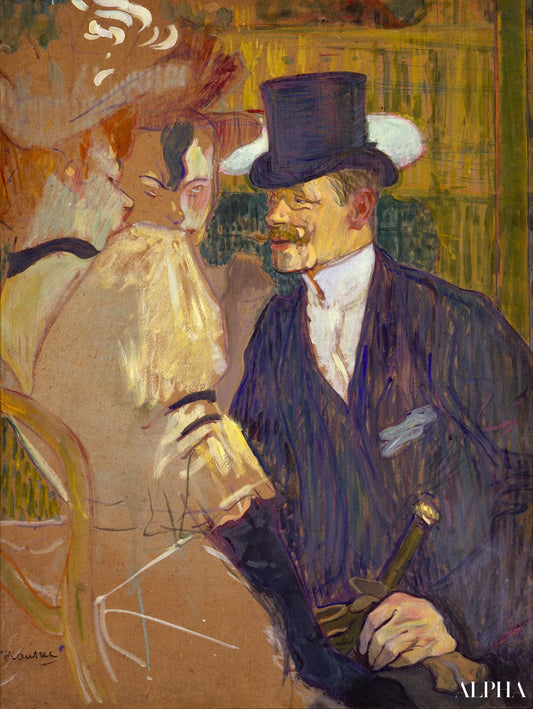 L'Anglais au Moulin-Rouge - Toulouse Lautrec - Reproductions de tableaux et peintures haut de gamme