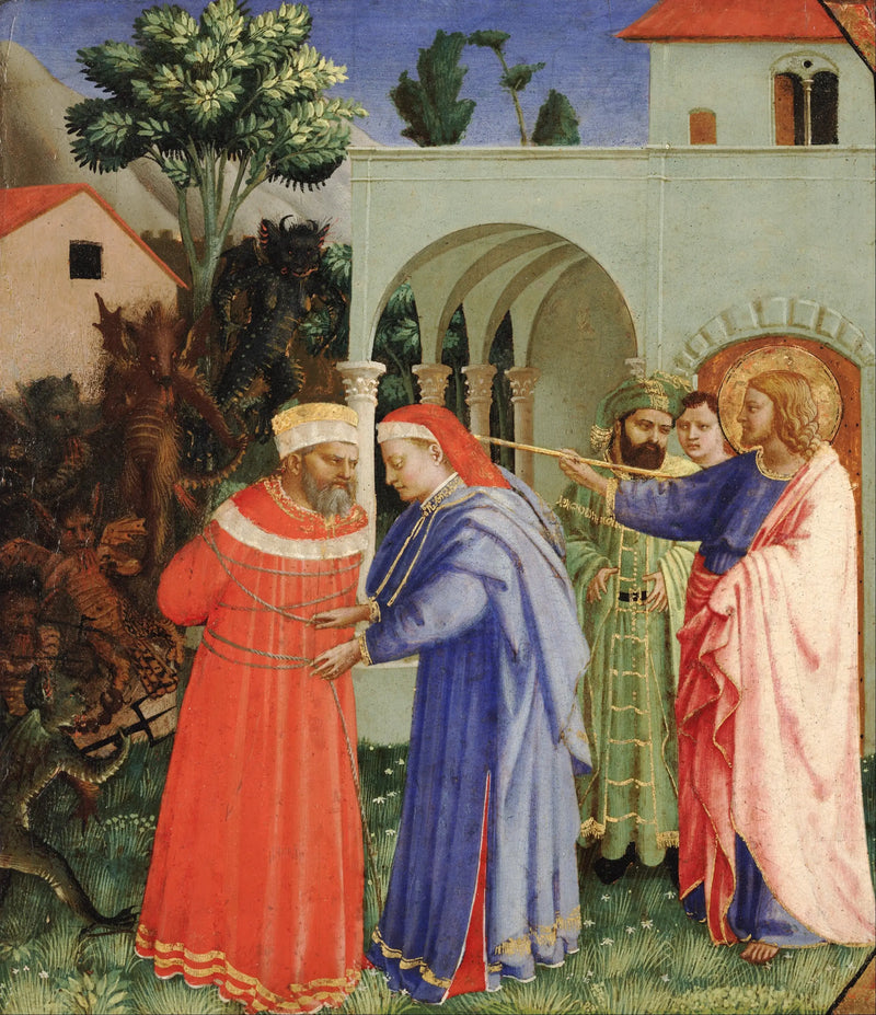 El apóstol Santiago el Mayor liberando al mago Hermógenes - Fra Angelico