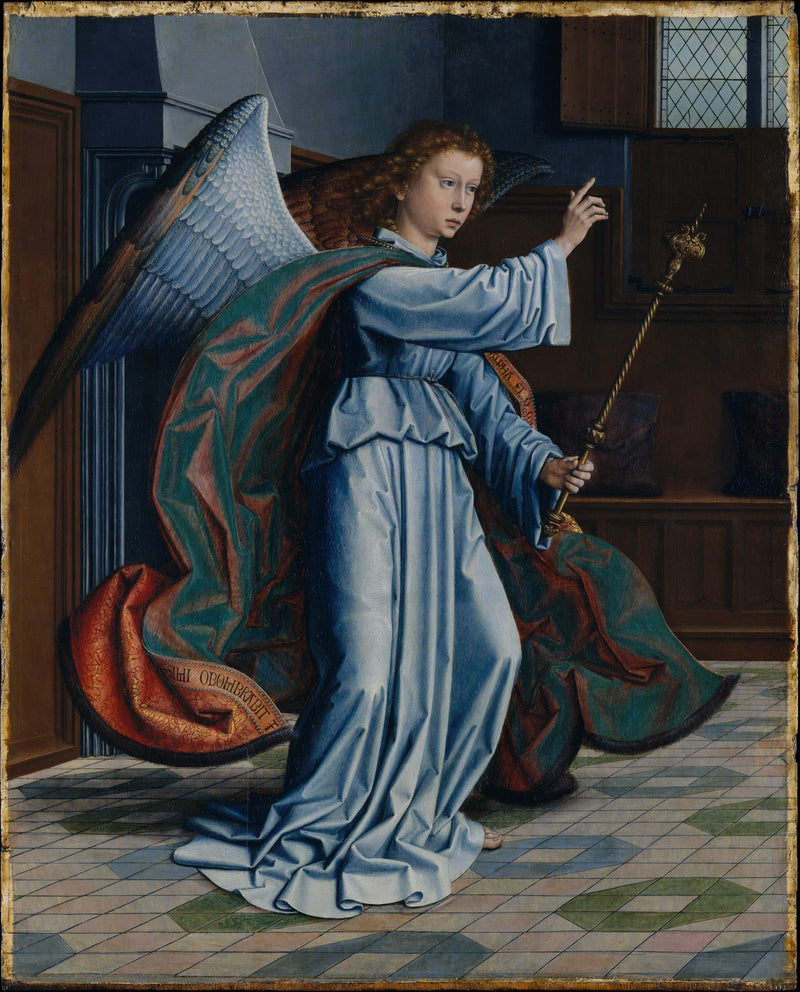 El Arcángel Gabriel de la Anunciación - Retablo de Cervara - Gérard David