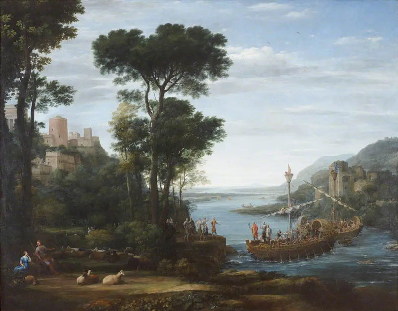 La llegada de Eneas a Pallanteo - Claude Lorrain