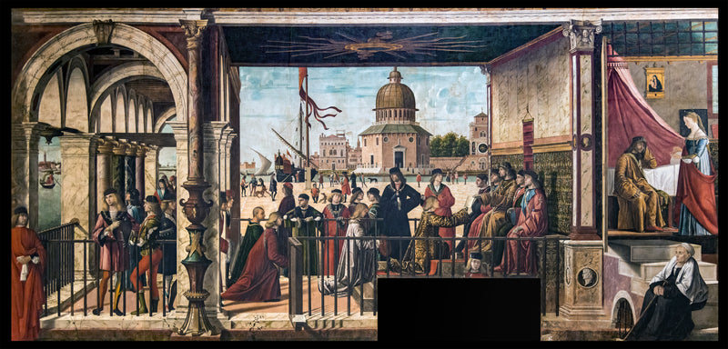 La llegada de los embajadores ingleses a la corte del rey de Bretaña - Vittore Carpaccio