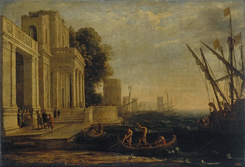 La llegada de Ulises a la corte del rey Lycomède - Claude Lorrain
