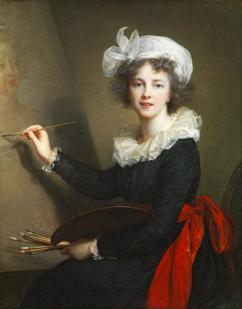 La artista realizando un retrato de la reina María Antonieta - Élisabeth Vigée Le Brun