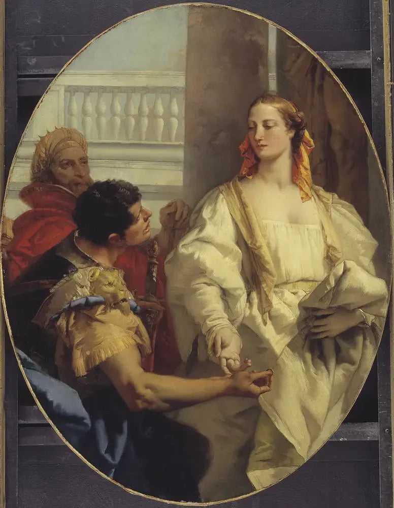 Latinus ofreciendo a su hija Lavinia en matrimonio a Eneas - Giovanni Battista Tiepolo