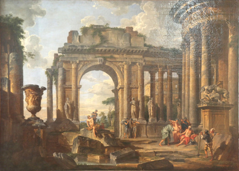 La limosna a Belisario en ruinas - Giovanni Paolo Panini
