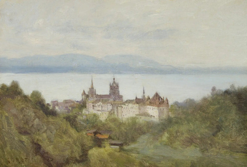 Lausana y el lago Lemán, julio de 1842 - Jean-Baptiste Camille Corot