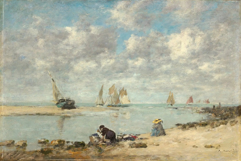 Lavandera cerca de Trouville - Eugène Boudin