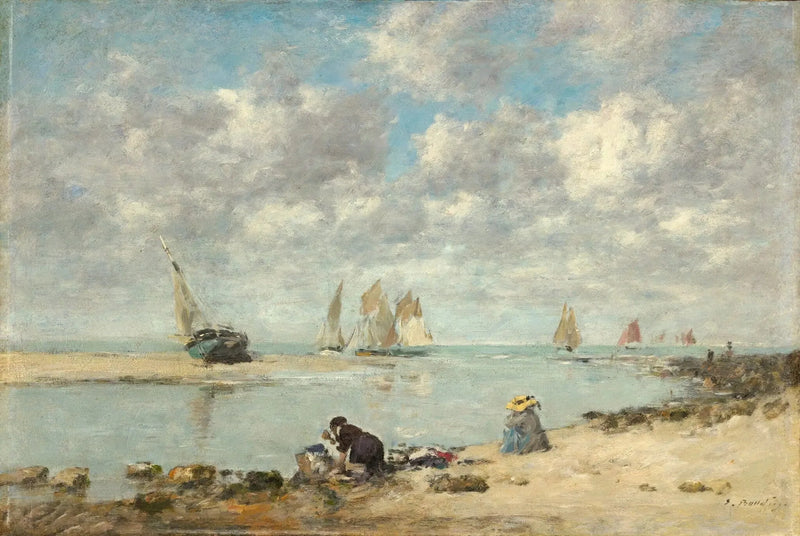 Lavandera cerca de Trouville - Eugène Boudin