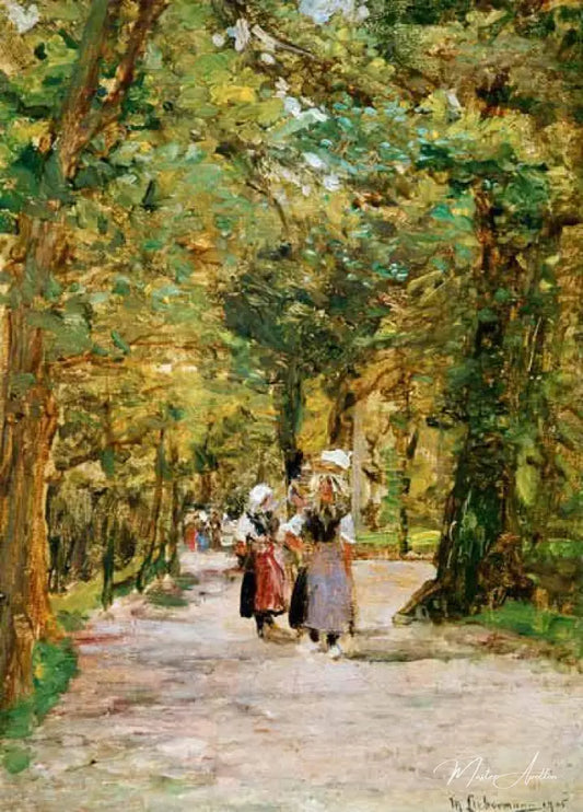 Lavandières dans la forêt - Max Liebermann - Reproductions de tableaux et peintures haut de gamme