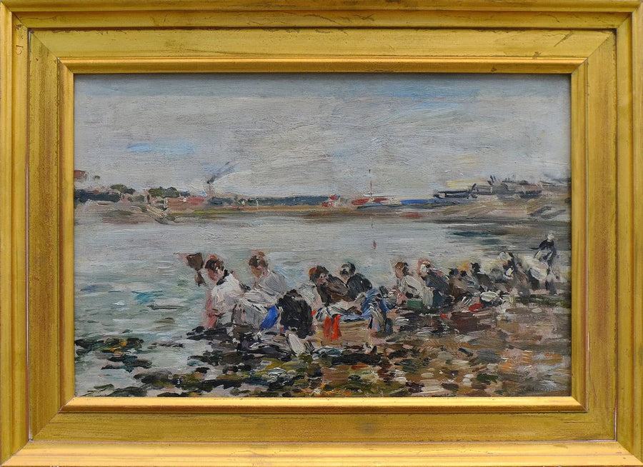 Lavanderas en la Touques - Eugène Boudin