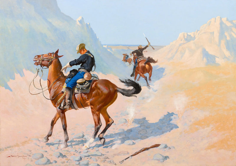 La vanguardia o el sacrificio militar (la emboscada) - Frederic Remington