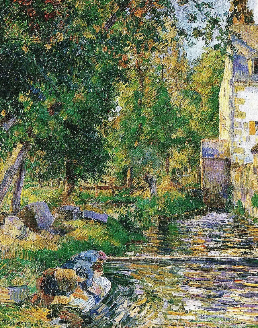 Lavadero y molino de Osny - Camille Pissarro