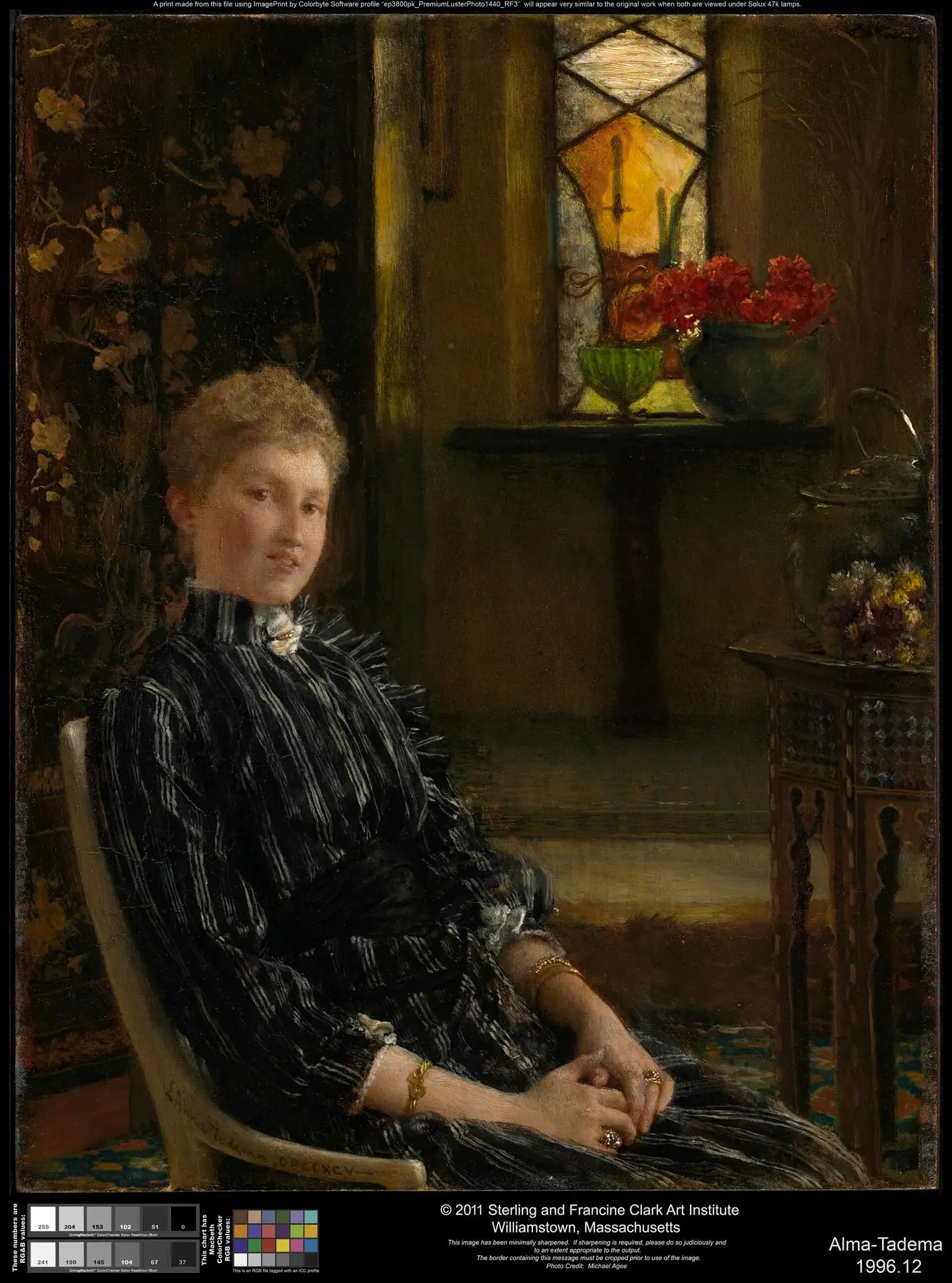 Portrait de Mme Ralph Sneyd, peinture de Lawrence Alma-Tadema