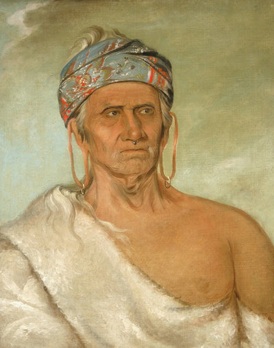 Lay-láw-she-kaw remonte la rivière un vieux chef - George Catlin - Alpha Reproduction