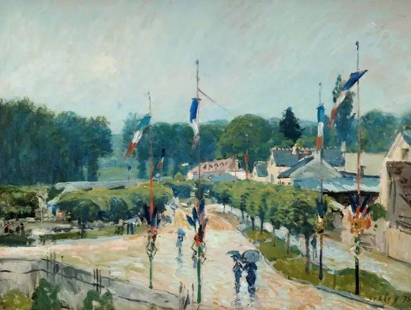El 14 de julio en Marly - Alfred Sisley