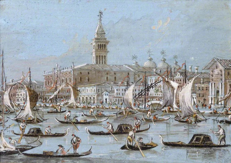 Le Bacino, Venise - Francesco Guardi image 1 copie peinte à la main à l’huile