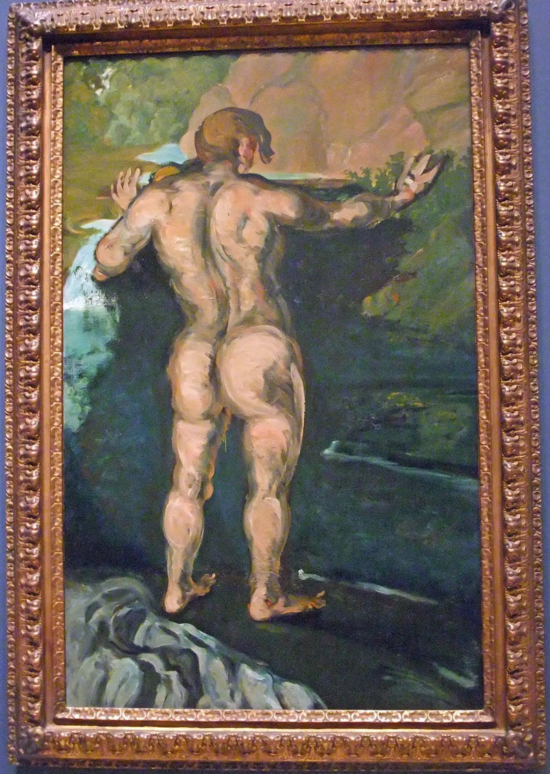 El Bañista en la roca - Paul Cézanne