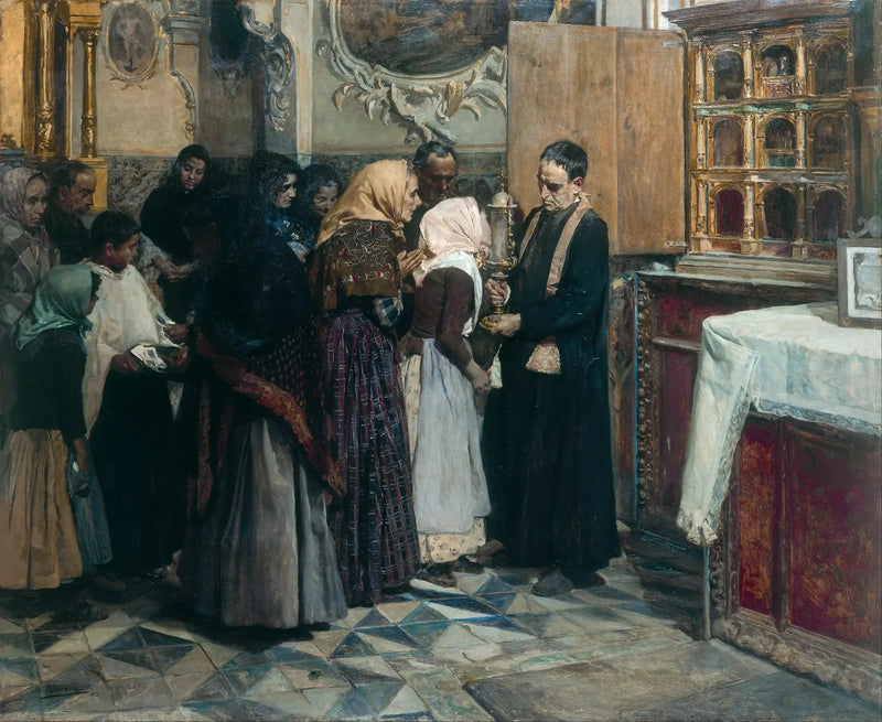 El beso a la reliquia - Joaquín Sorolla