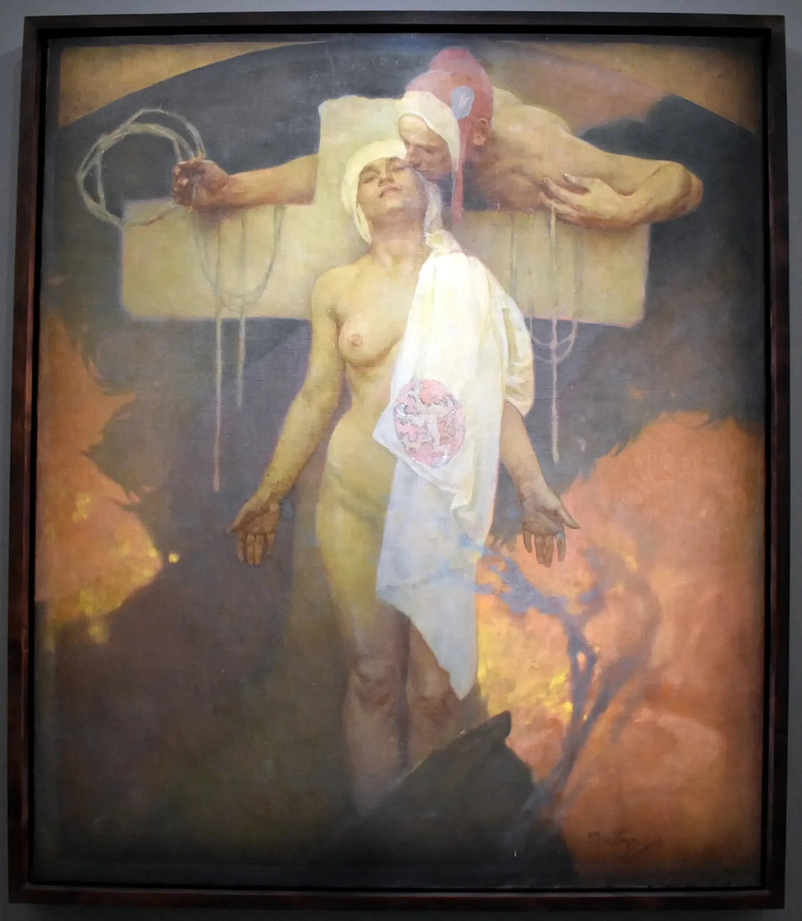 El beso de Francia a Bohemia - Alphonse Mucha