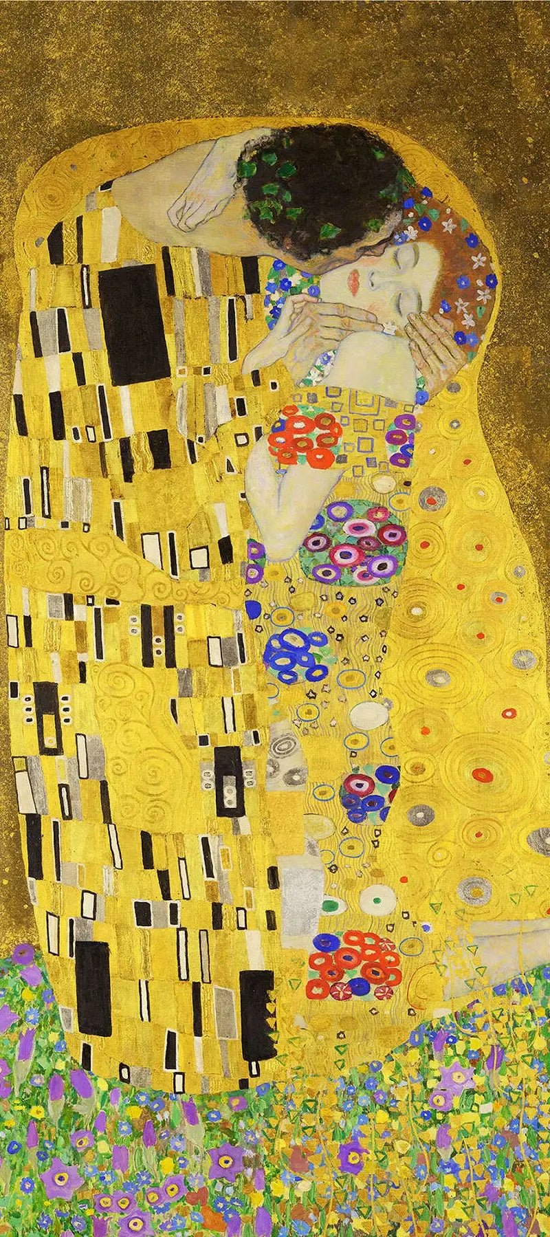 💛 El Beso (Detalle II) – Gustav Klimt (1907–1908)