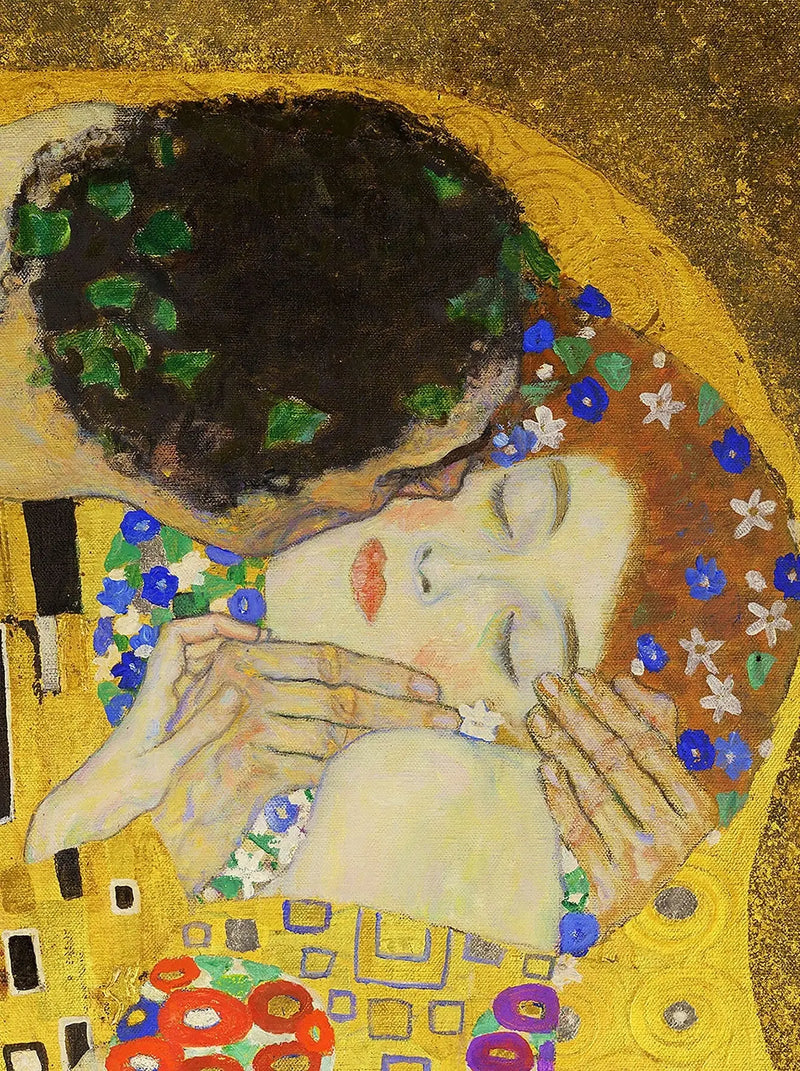 💋 El Beso (Detalle IV) – Gustav Klimt (1907-1908)