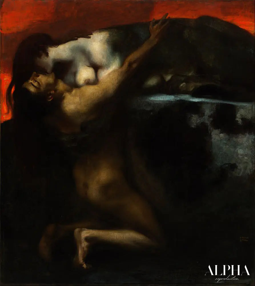 Le Baiser du Sphinx - Franz Von Stuck Reproductions de tableaux à la peinture à l’huile