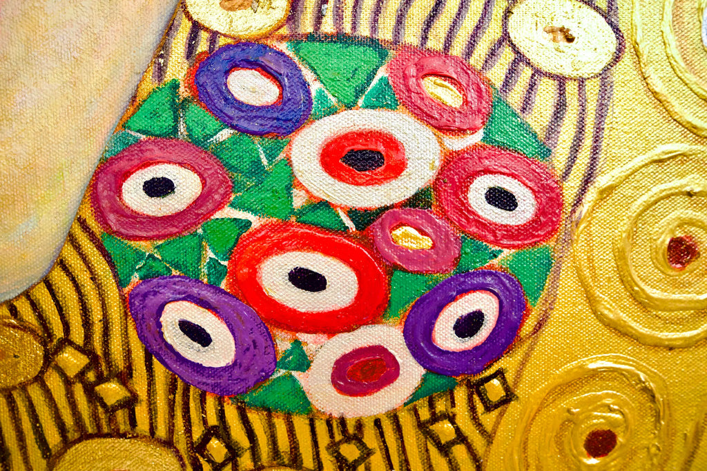 Le Baiser Réimaginé par Master Apollon | 200 x 200 cm Reproductions de tableaux à la peinture à l’huile