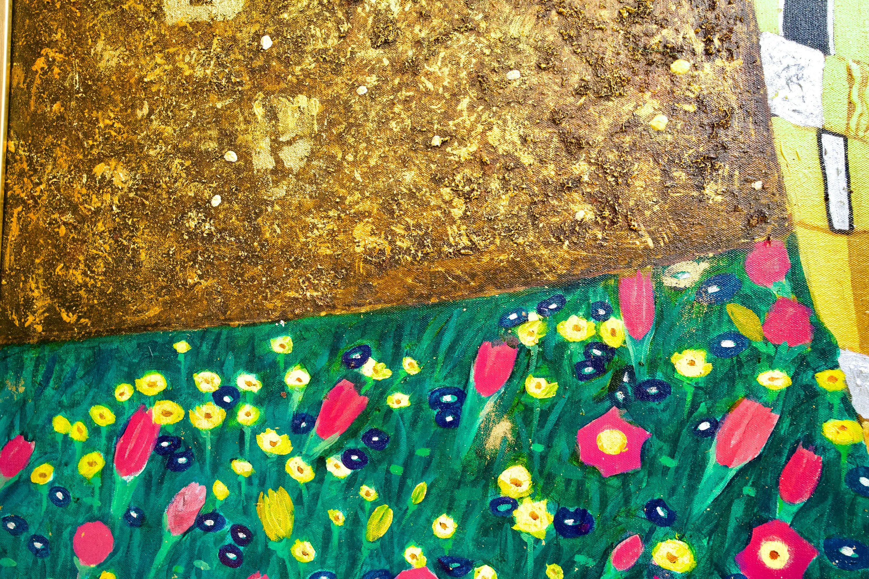 Le Baiser Réimaginé par Master Apollon | 200 x 200 cm Reproductions de tableaux à la peinture à l’huile