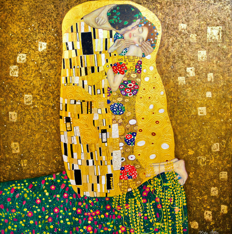 El Beso Reimaginado por Master Apollon | 200 x 200 cm