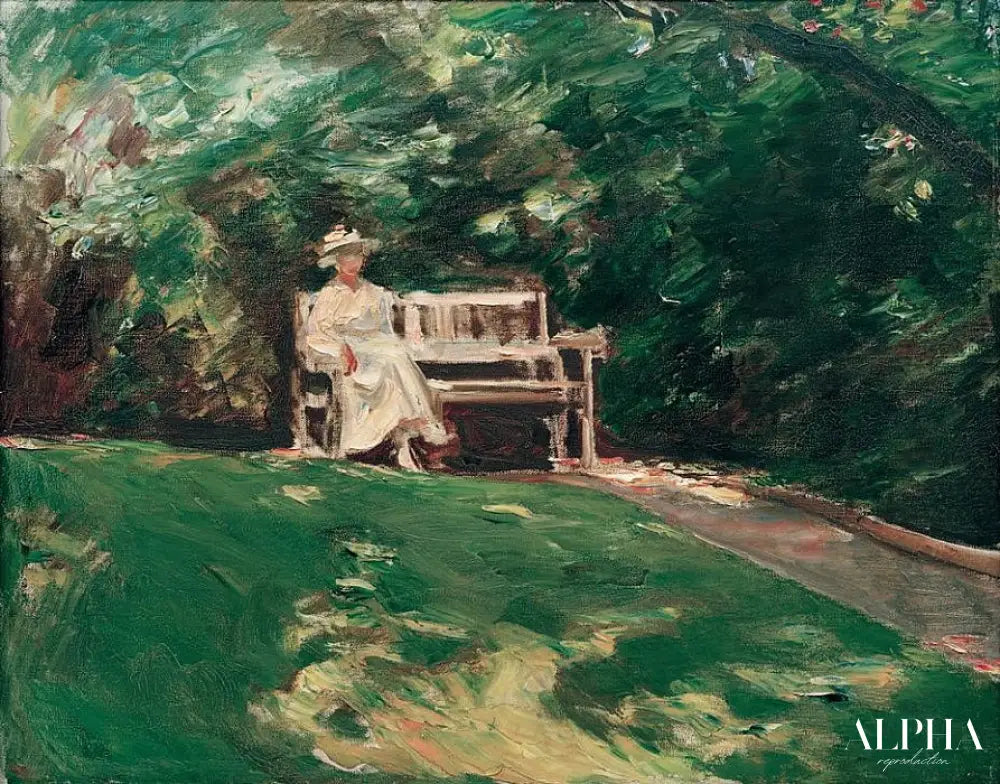 Le banc de jardin - Max Liebermann - Reproductions de tableaux et peintures haut de gamme