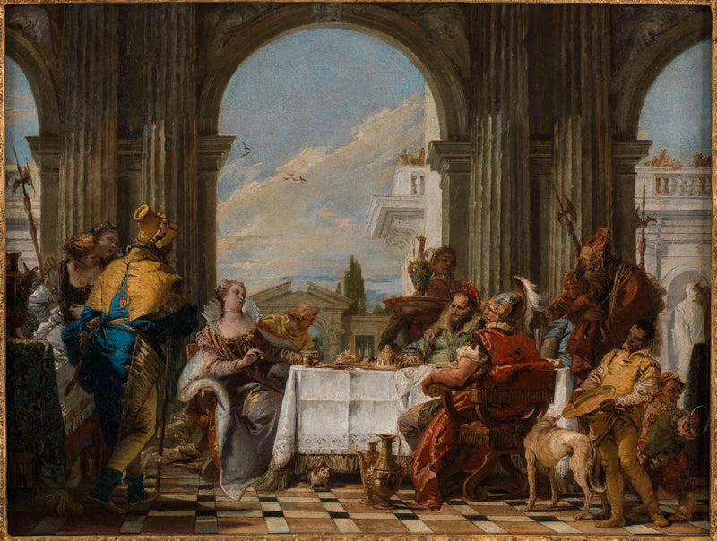El banquete de Cleopatra - Giovanni Battista Tiepolo