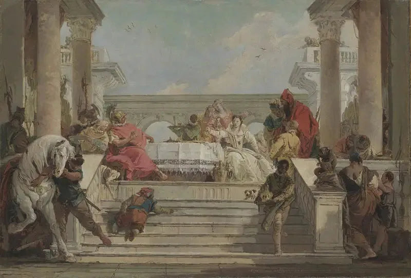 El banquete de Cleopatra - Giovanni Battista Tiepolo