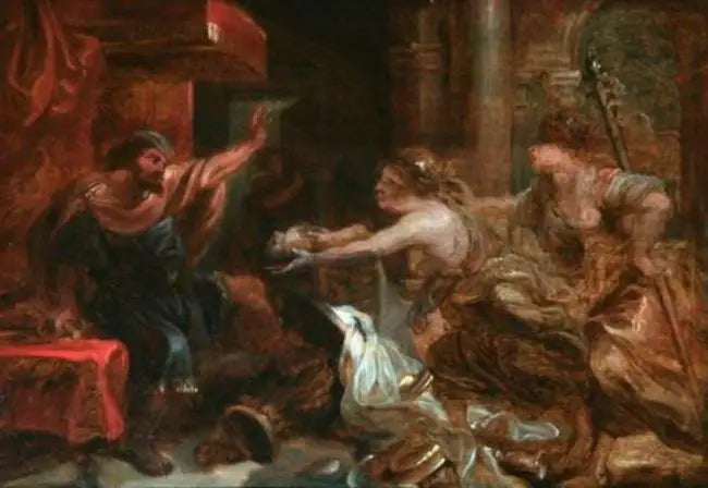 La banquete de Tereo (Ovidio, Metamorfosis, VI, 647-674), después de 1636 - Peter Paul Rubens