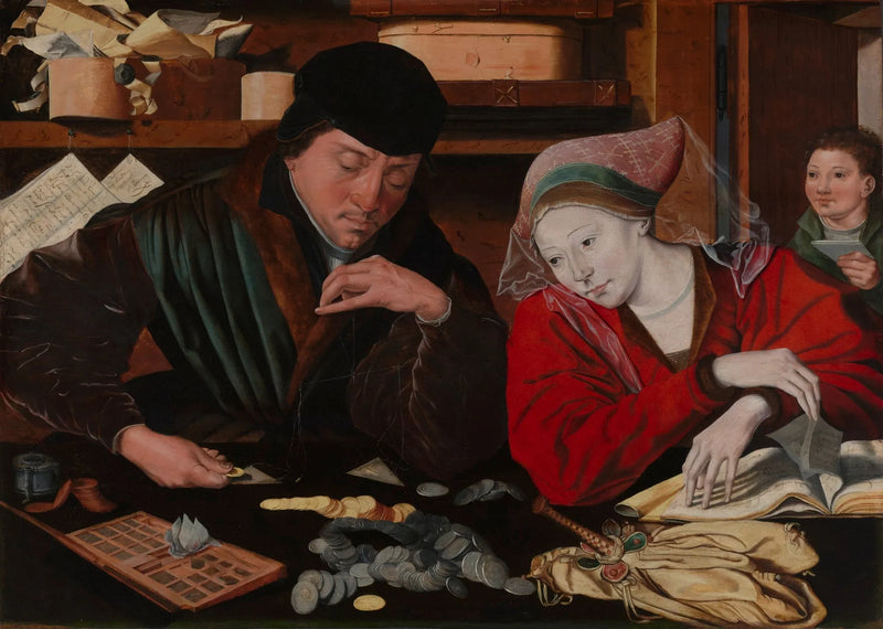 El banquero y su esposa - Marinus van Reymerswale
