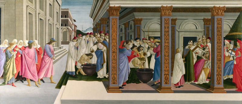 El bautismo de Zénobe y su ordenación como obispo - Sandro Botticelli