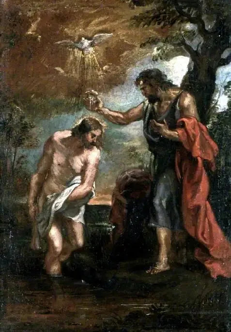 El bautismo de Cristo - Bartolomé Esteban Murillo