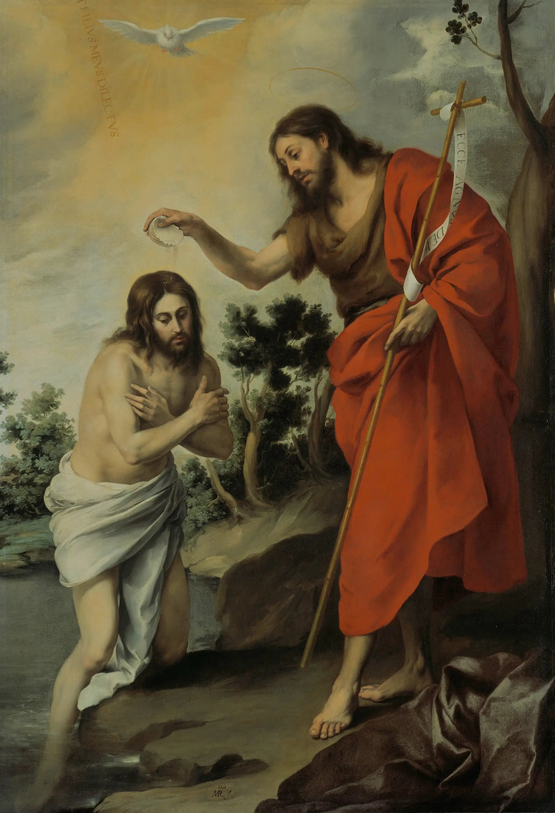 El bautismo de Cristo - Bartolomé Esteban Murillo
