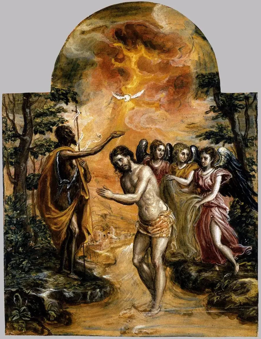El Bautismo de Cristo - El Greco