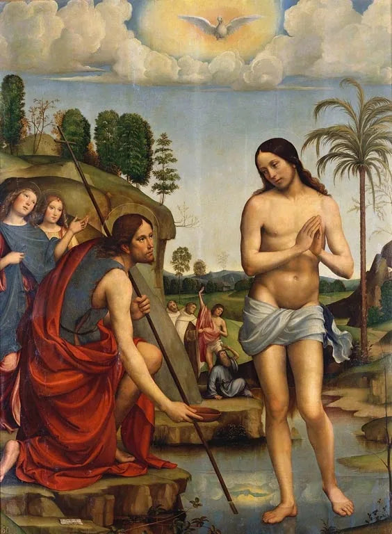 El bautismo de Cristo - Francesco Francia