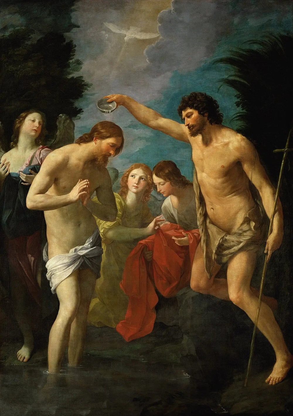 Le Baptème du Christ - Guido Reni image 1 reproduction de peinture à l’huile