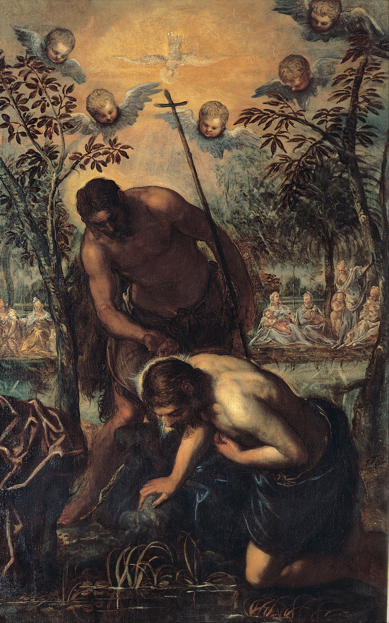 El Bautismo de Cristo - Jacopo Tintoretto