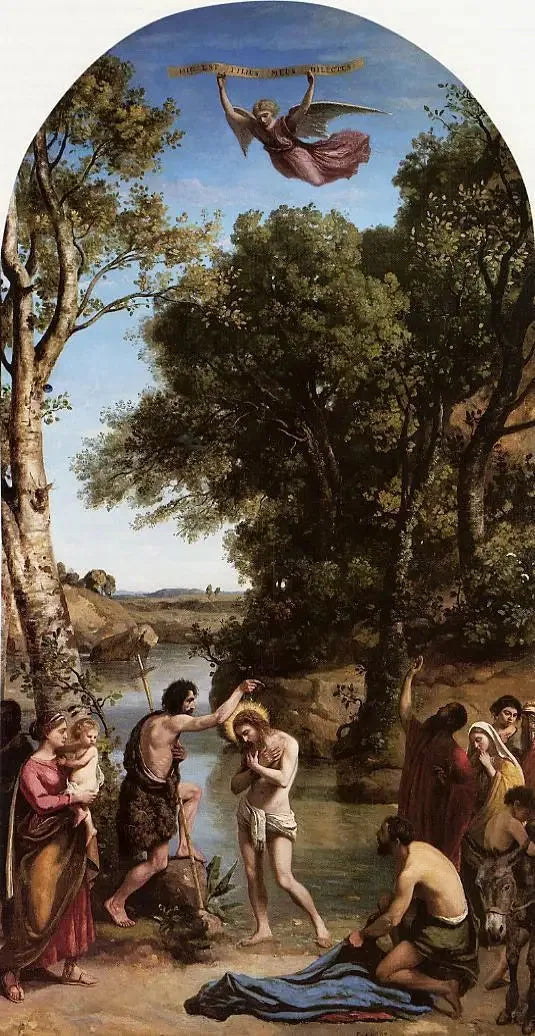 El bautismo de Cristo - Jean-Baptiste Camille Corot