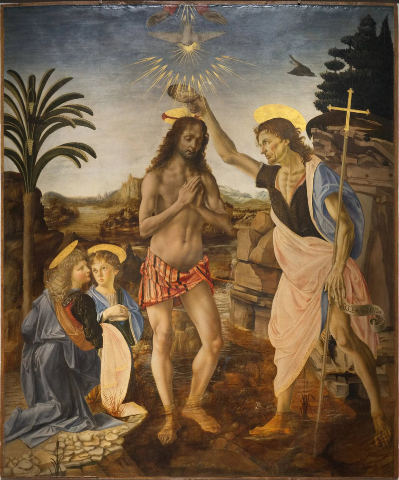 El Bautismo de Cristo - Leonardo da Vinci