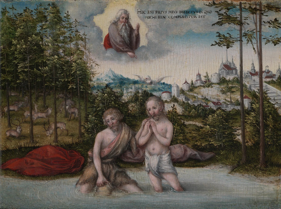 El bautismo de Cristo - Lucas Cranach el Viejo