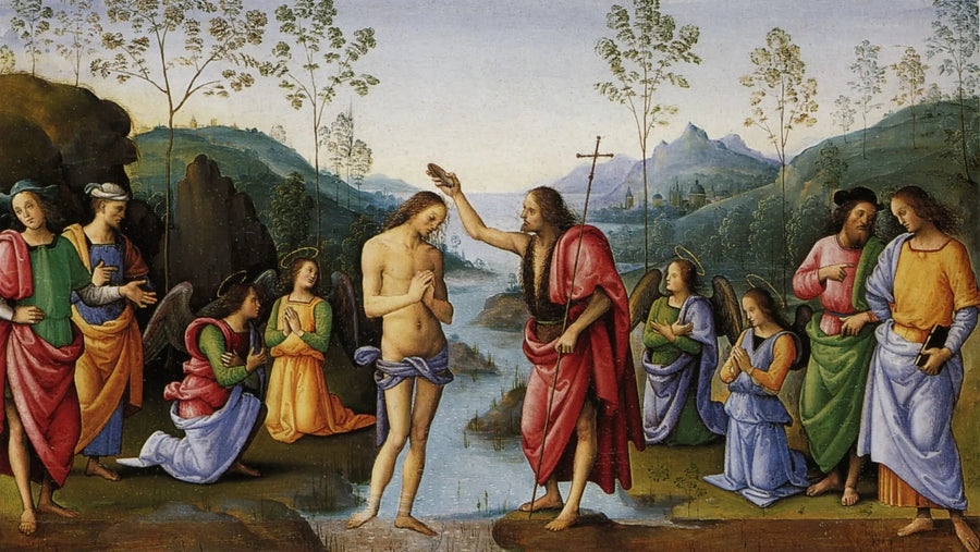 El Bautismo de Cristo - Pietro Perugino
